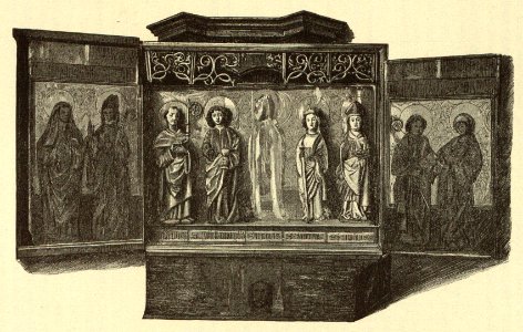 Kunstdenkmäler KN 1887 S451 Pfullendorf Altar in der Sacristei der Spitalkapelle