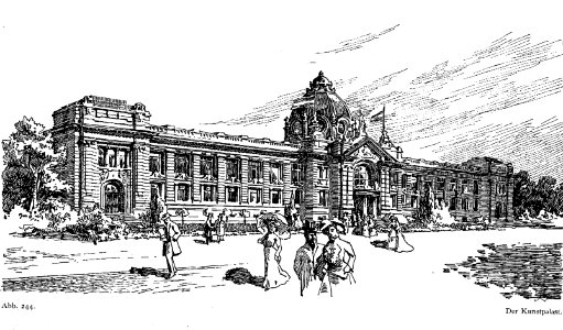 Kunstpalast in Düsseldorf, erbaut für die Industrie- und Gewerbeausstellung Düsseldorf im Jahr 1902, Grundriss Entwurf Albrecht Bender, Fassade Entwurf Eugen Rückgauer photo