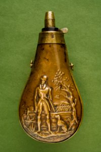 Krutflaska, troligen Tyskland, 1800-talets mitt - Livrustkammaren - 86129