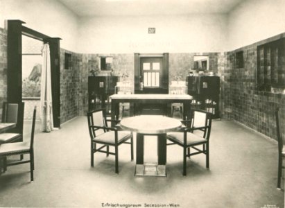 Kunstpalast, Raum 20 Erfrischungsraum Secession-Wien, Foto Otto Renard, 1902