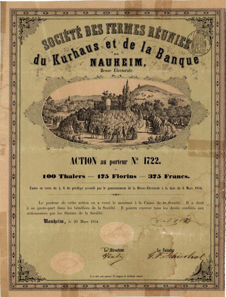 Kurhaus et de la Banque de Nauheim 1854