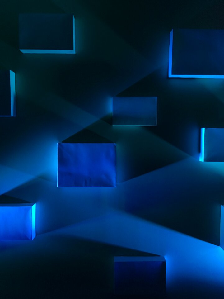 Squares contemporary illuminated