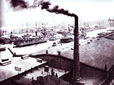 Kuhwärderhafen Hamburg um 1900