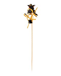 Kråsnål av guld med hjälm, sabel och spjut, 1860 - Hallwylska museet - 110589