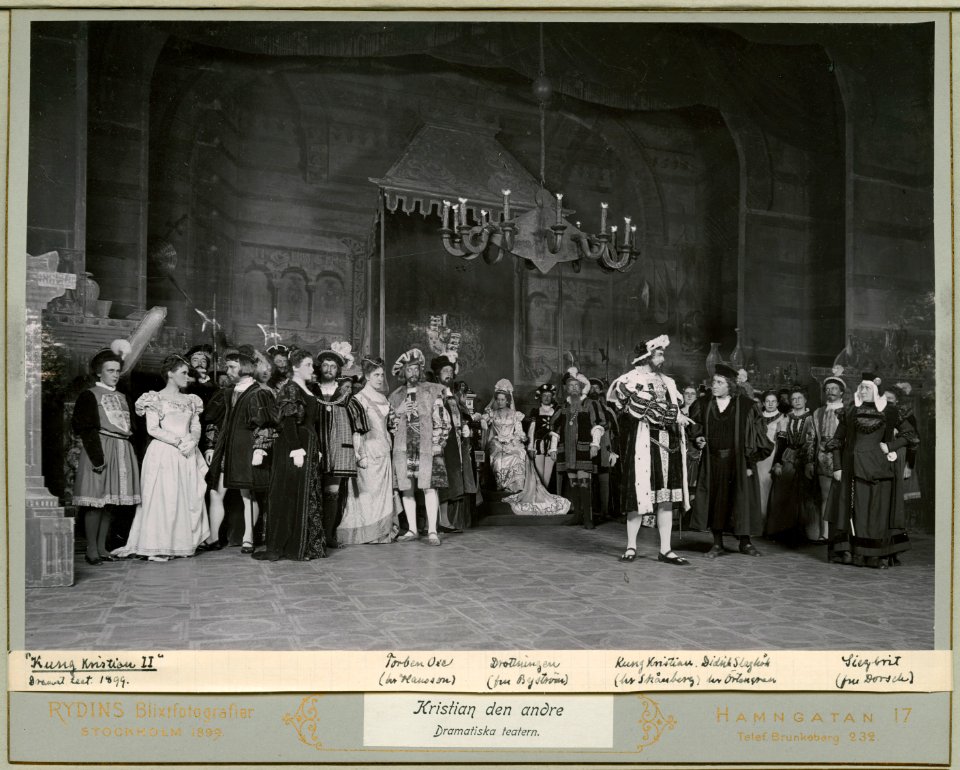 Kung Kristian II, Dramatiska teatern 1899. Föreställningsbild - SMV - H10 021