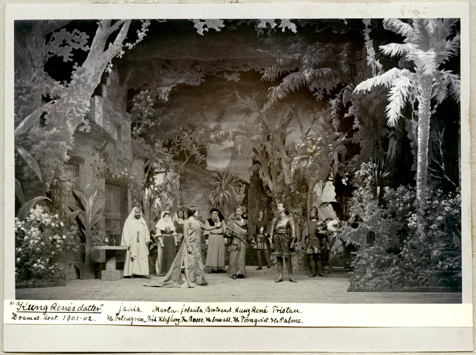 Kung Renés dotter, Dramatiska teatern 1902. Föreställningsbild - SMV - H14 006