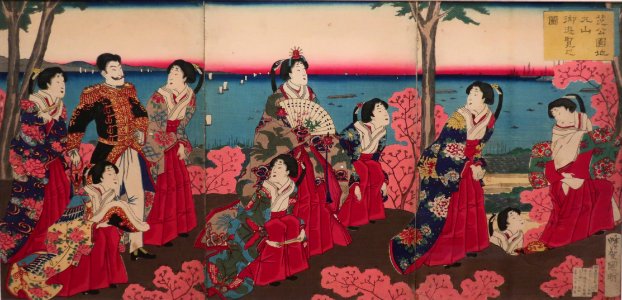 An Imperial Excursion to Maruyama in Shiba Park by Utagawa Kuniaki II