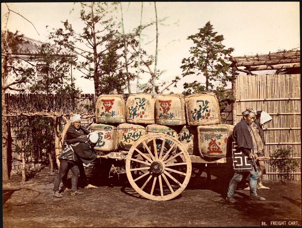 Kusakabe Kimbei - 84. Freight Cart photo