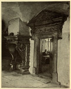 Kunstdenkmäler KN 1887 S636 Überlingen Thüre und Kamin im Vorplatz des Kanzleigebäudes