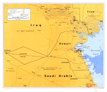 Kuwait and Neutral Zones CIA map 1991