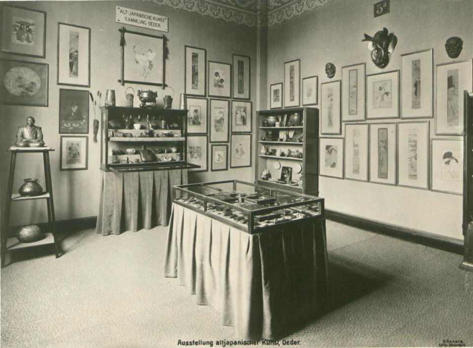 Kunstpalast, Raum 5a Ausstellung altjapanischer Kunst, Georg Oeder, Foto Otto Renard, 1902