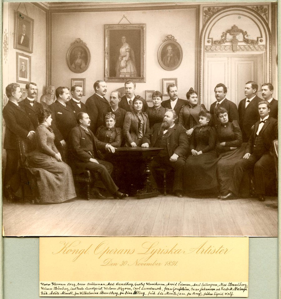 Kungliga Operans lyriska artister 1891. Porträtt - SMV - H9 159