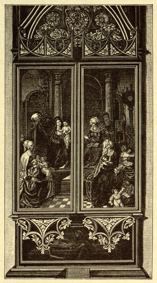Kunstdenkmäler KN 1887 S168 Konstanz Münster Aussenflügel des Altars in der oberen Mauritiuskapelle