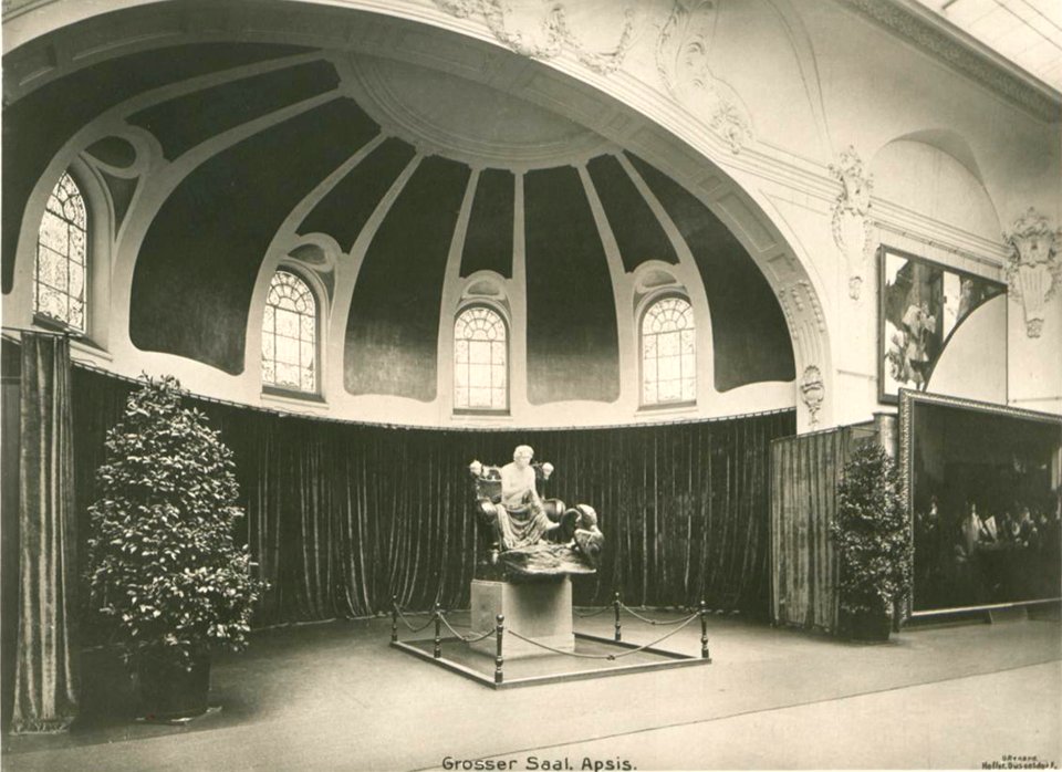 Kunstpalast, Grosser Saal. Apsis, Foto Otto Renard, 1902