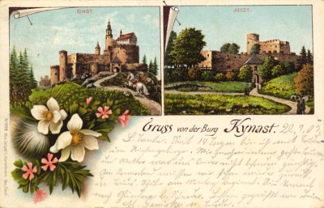 Kynast, Schlesien - Burg (einst und jetzt) (Zeno Ansichtskarten)