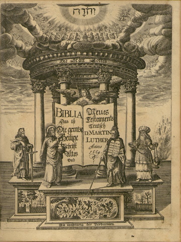 Kupfertitel der Schleswiger Bibel