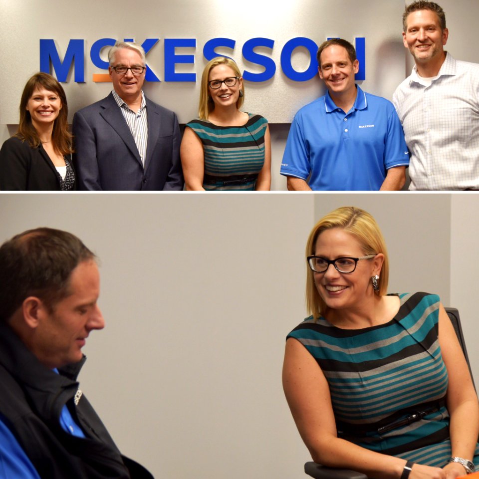 Kyrsten Sinema visits McKesson in Tempe in 2016