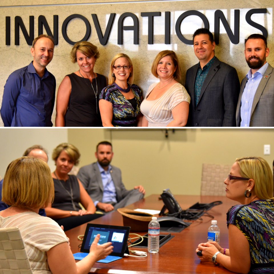 Kyrsten Sinema meeting with the Chandler Innovations Incubator in 2016