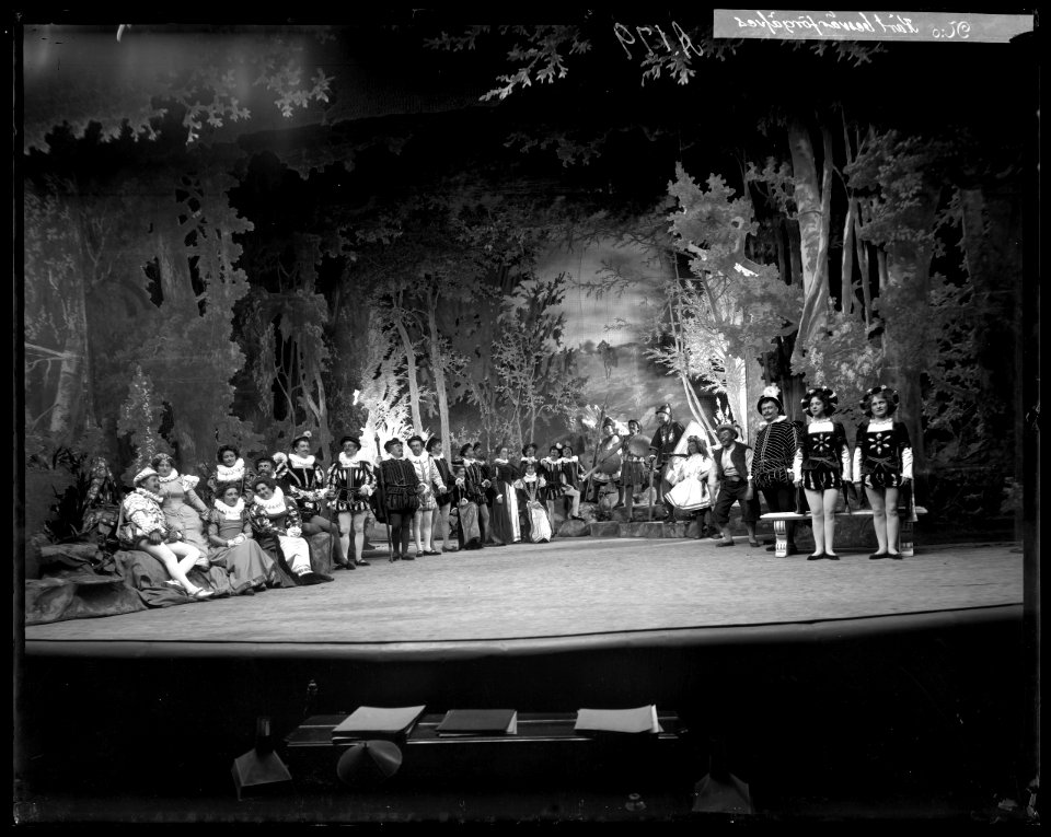 Kärt besvär förgäves, Dramatiska teatern 1901. Föreställningsbild - SMV - DrT114