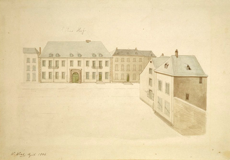 Köln - Trankgasse Kölner Hof 1844, , Zeichnung Wilhelm Wintz +1899, RBA