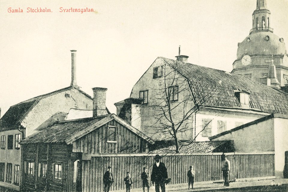 Kvarteret Kungen, Svartensgatan, Fiskargatan, vykort