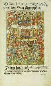 Köln - Koelhoffsche Chronik Trajan wird in Köln zum Kaiser ernannt, 1499, RBA