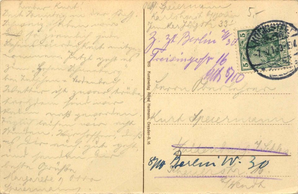 Königstein, Sachsen - Stadtansicht mit Festung (back) (Zeno Ansichtskarten)