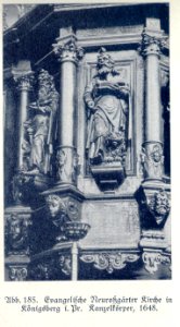Königsberg, Evangelische Neuroßgärter Kirche, Kanzelkörper