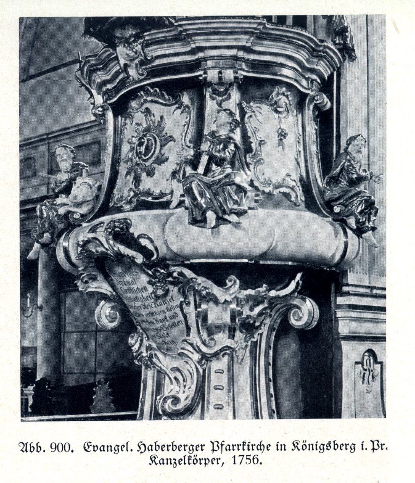 Königsberg, Haberger Kirche, Kanzel, 1756