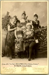 Kvinnliga skådespelare vid Vasateatern 1889-90. Gruppbild - SMV - H10 008