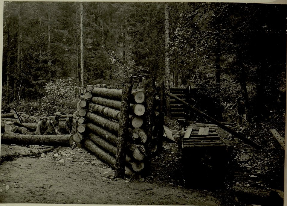 Küsten Haubitzen L-15, Batterie 3, Stellung im Lesachtal. Abzieh Unterstand im Bau. Aufgenommen am 23.VIII.1916. (BildID 15480489)