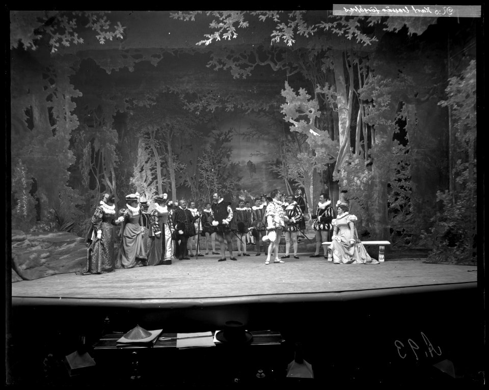Kärt besvär förgäves, Dramatiska teatern 1901. Föreställningsbild - SMV - DrT115