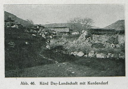 Kürd Daǧ Landschaft mit Kurdendorf - Banse Ewald - 1919