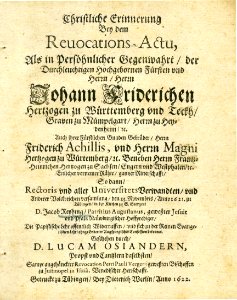 L Osiander - Christliche Erinnerung Bey dem Reuocations-Actu 1622 (AN18.2-13)
