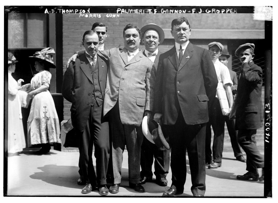 L to R- A.D. Thompson, Morris Cohn, Palmieri, T.F. Cannon, F.J. Gropper LCCN2014687706