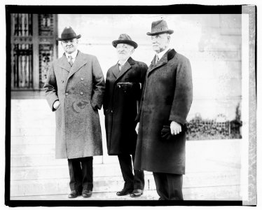 L to R- Herbert Hoover, Oscar S. Strauss, Prof. Frank W. Taussig LCCN2016827300
