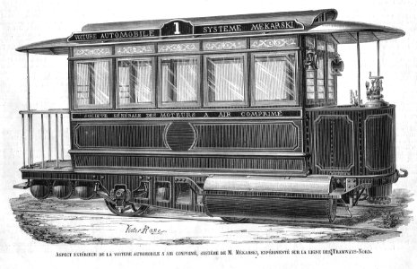 L Illustration - Tramway Mékarski des Tramways Nord (Novembre 1875)