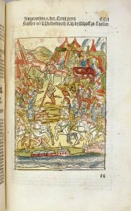 Köln - Koelhoffsche Chronik Schlacht bei Worringen, fol. 240, 1499, RBA