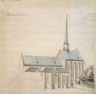 Köln - Kreuzbrüderkirche Schildergasse von Süden, vor 1808, RBA