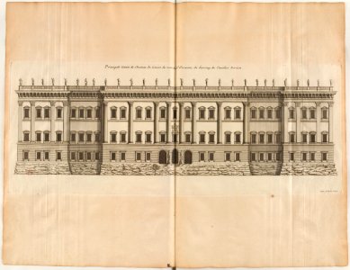 L'Architecture française (Marot) BnF RES-V-371 167v-f357 Louvre, Principale Entrée du côté de Saint-Germain du dessein du Cavalier Bernin