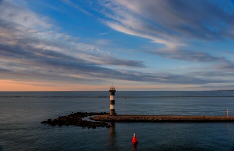 Lighthouse dawn rotterdam