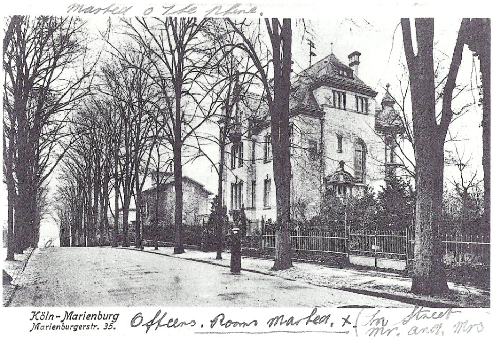 Köln-Marienburg Marienburger Straße vor 1914