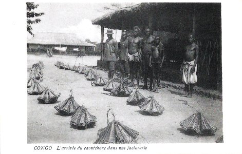 L'arrivée du caoutchouc dans une factorerie-Congo