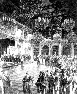 König Wilhelm I Audienz im Weissen Saal des Berliner Schlosses