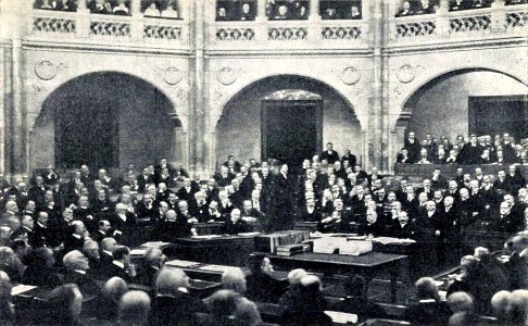 Képviselőház háborús ülése 1914-ben (Erdélyi Mór felvétele) photo