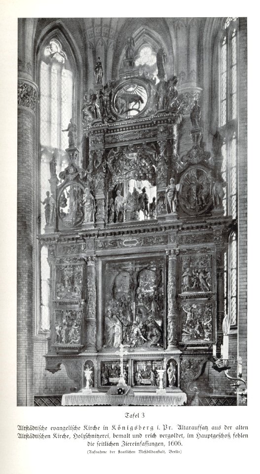 Königsberg, Altstädtische Kirche, Altaraufsatz, 1606