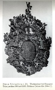 Königsberg, Dom, Denkmal des BEHM, 1688