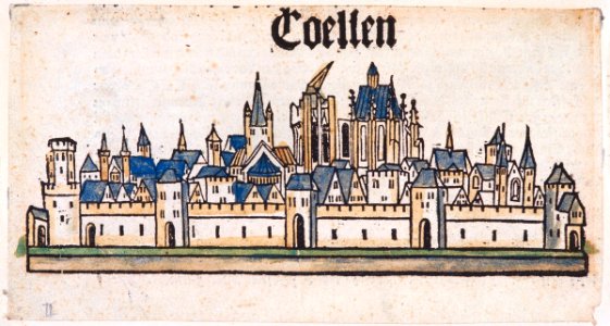 Köln - Koelhoffsche Chronik Stadtansicht, 1499, fol. 140, Kölnisches Stadtmuseum