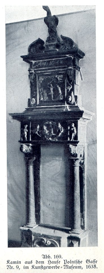 Königsberg, Haus Polnische Gasse (früher Steinhauptstraße) 9, Kamin 1638, im Kunstgewerbe-Museum (2)