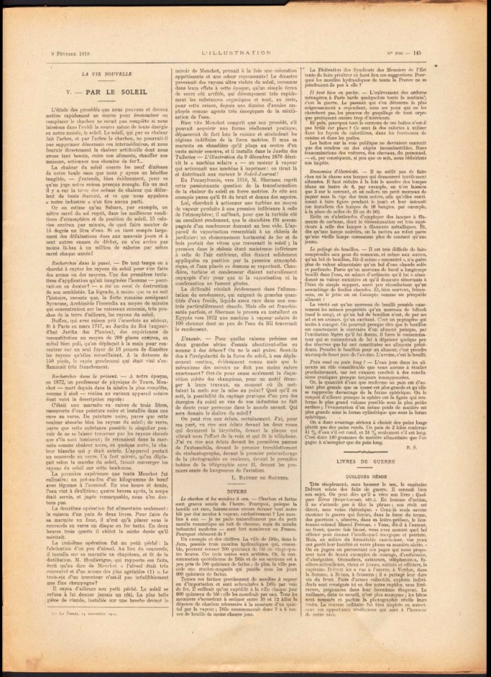 L'ILLUSTRATION No3910 9 Février 1918 page 143